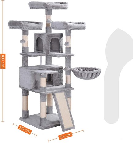 Pets Gifts Krabpaal Velbert lichtgrijs Pets Gifts Krabpaal Velbert lichtgrijs