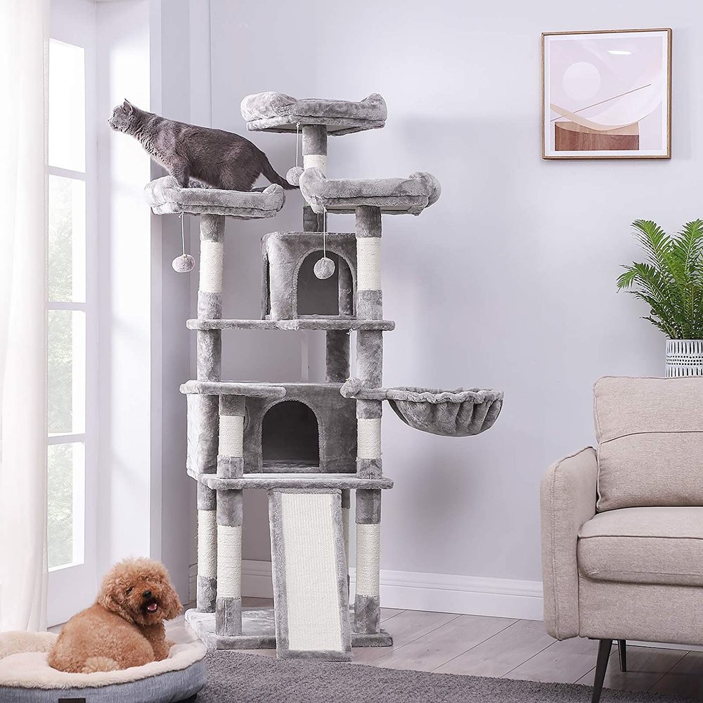 Pets Gifts Krabpaal Velbert lichtgrijs Pets Gifts Krabpaal Velbert lichtgrijs