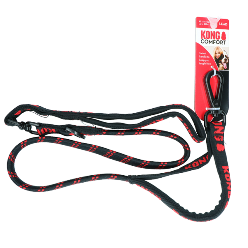 KONG Zero Shock Hondenriem zwart