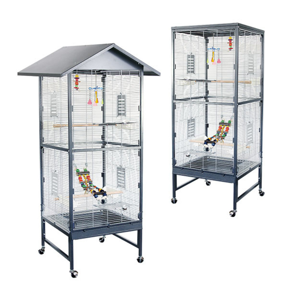 Montana Voliere Villa Casa 60 grijs/wit