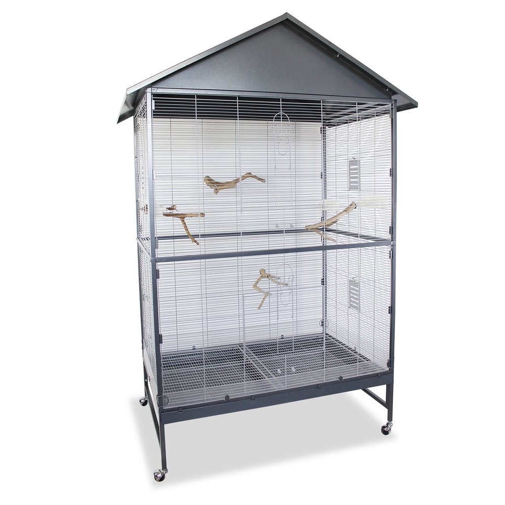 Montana Voliere Villa Casa 120 grijs/wit