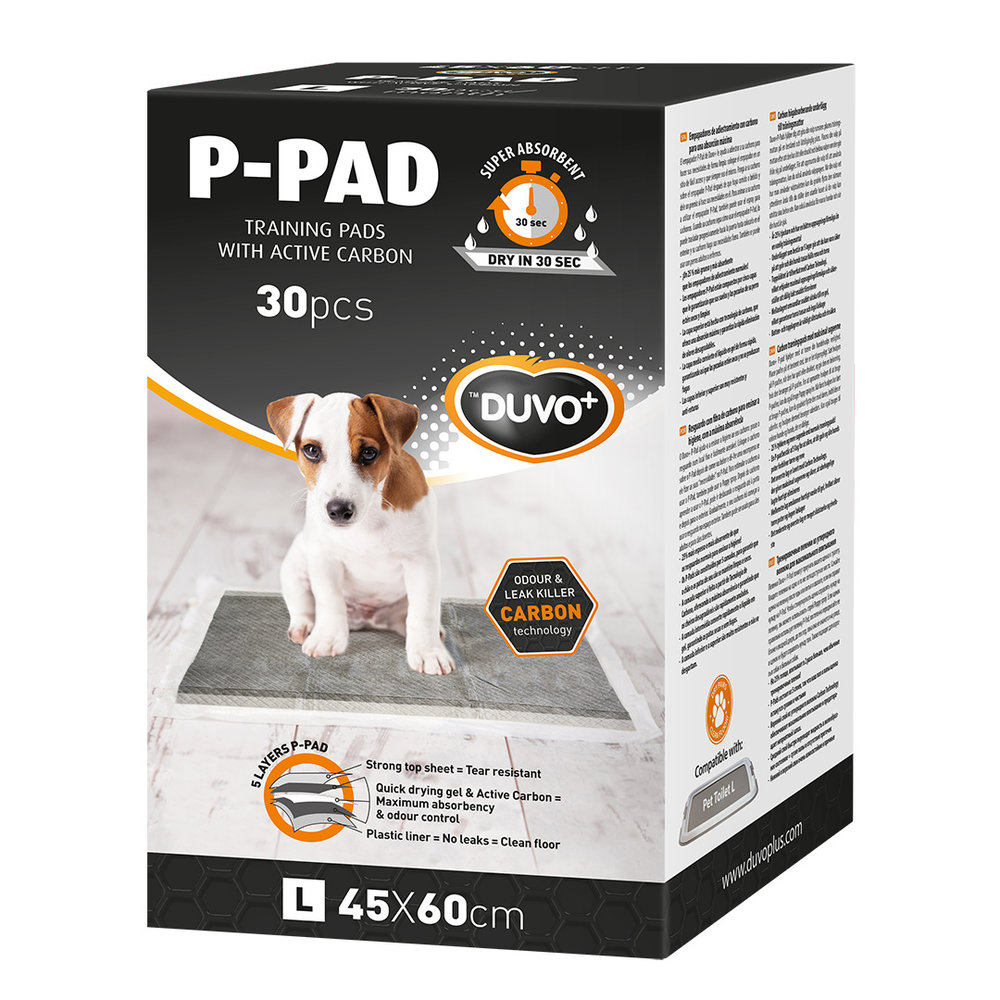 Duvo+ Puppy Pads Carbon - 30 stuks (45 x 60 cm) Duvo+ Puppy Pads Carbon - 30 stuks (45 x 60 cm)