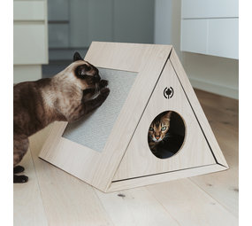 CanadianCat Company Krabmeubel Triangle House lichtgrijs CanadianCat Company Krabmeubel Triangle House lichtgrijs