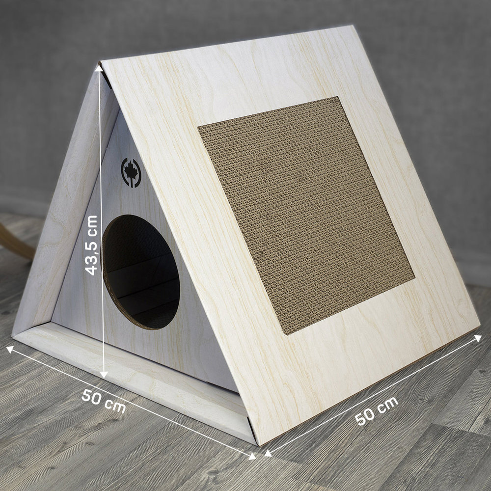 CanadianCat Company Krabmeubel Triangle House lichtgrijs CanadianCat Company Krabmeubel Triangle House lichtgrijs