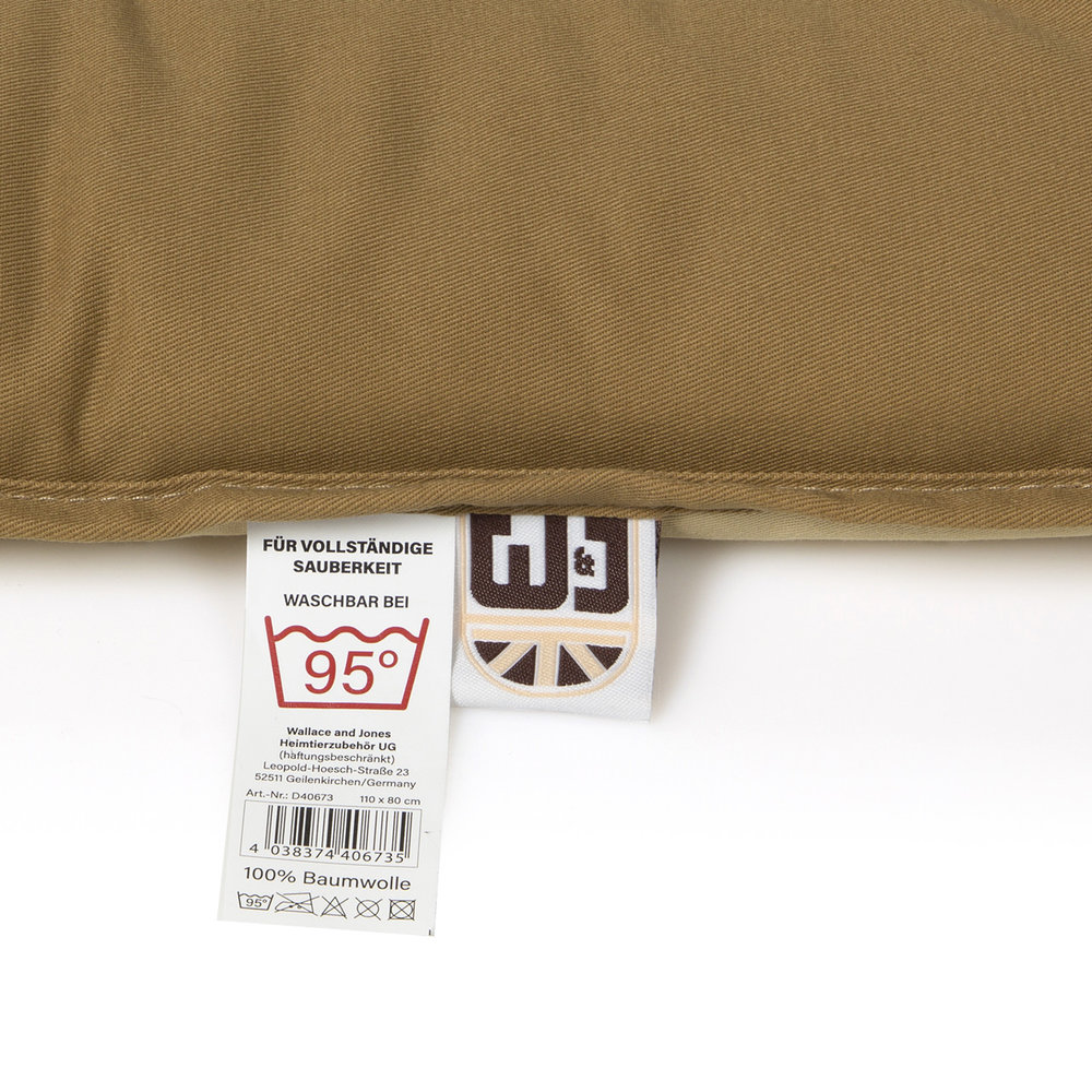 Wallace & Jones Benchkussen Shepherd beige/bruin Wasbaar 95 graden