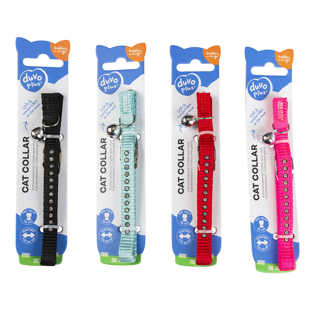 Duvo+ Kattenhalsband Nylon Diamanten