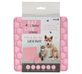 Eat Slow Live Longer Relax Lick Mat roze