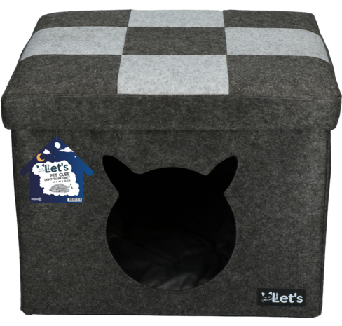 Lets Sleep Pet Cube grijs