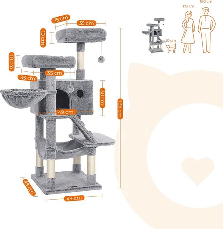 Pets Gifts Krabpaal Kufstein licht grijs