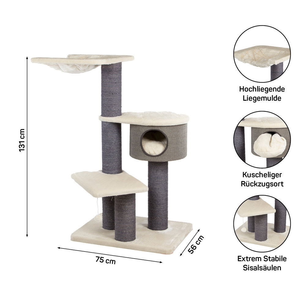 CanadianCat Company Krabpaal Maine Coon Coony 130 beige CanadianCat Company Krabpaal Maine Coon Coony 130 beige