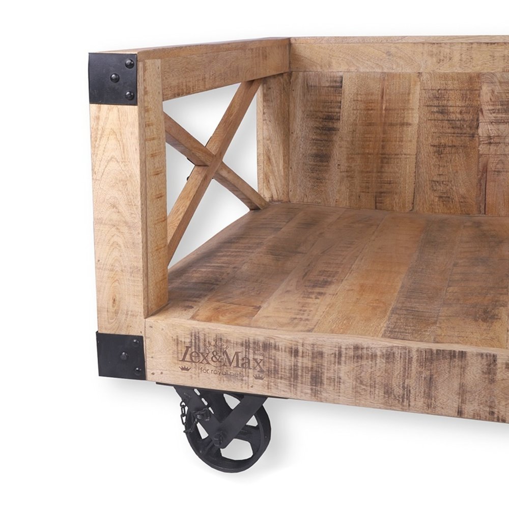 Lex & Max Hondenbank Divan Bari hout