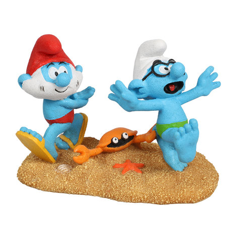 Aqua Della Smurfen Strand Grote Smurf & Brilsmurf Aqua Della Smurfen Strand Grote Smurf & Brilsmurf