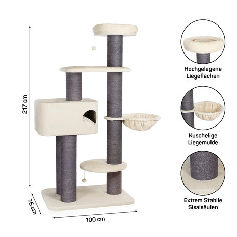 CanadianCat Company Krabpaal Maine Coon XXL 217 beige CanadianCat Company Krabpaal Maine Coon XXL 217 beige