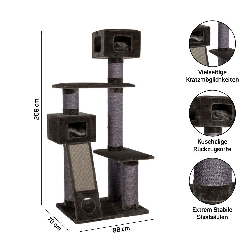 CanadianCat Company Krabpaal Maine Coon XXL 209 donkergrijs CanadianCat Company Krabpaal Maine Coon XXL 209 donkergrijs
