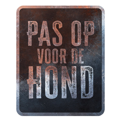 D&D Waakbord Pas op voor de Hond (NL-FR-DE-EN)