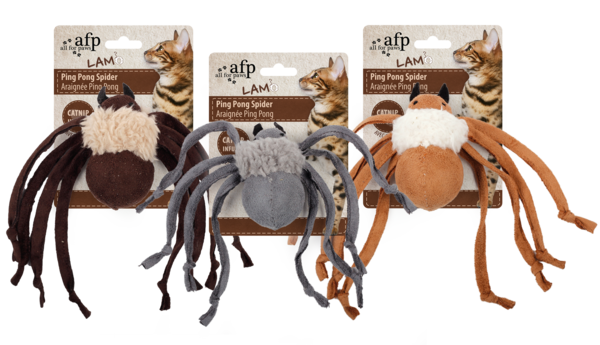 All For Paws Lambswool Ping Pong Spider All For Paws Lambswool Ping Pong Spider