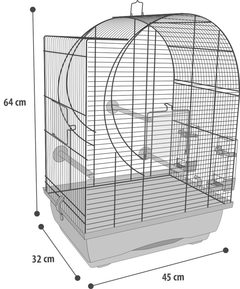 Flamingo Parkietenkooi Kelby Koper