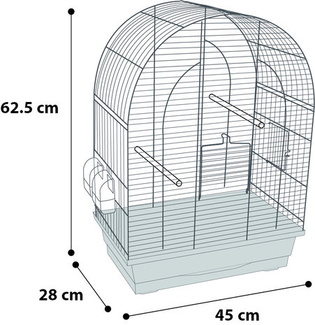 Flamingo Parkietenkooi Klara 2 Koper