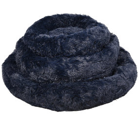 Flamingo Pluche Mand Rond DonkerBlauw Flamingo Pluche Mand Rond DonkerBlauw