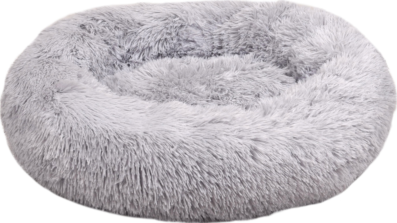 Flamingo Pluche Mand Rond Licht Grijs