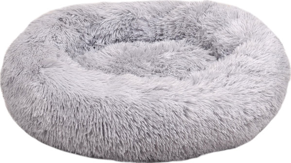 Flamingo Pluche Mand Rond Licht Grijs