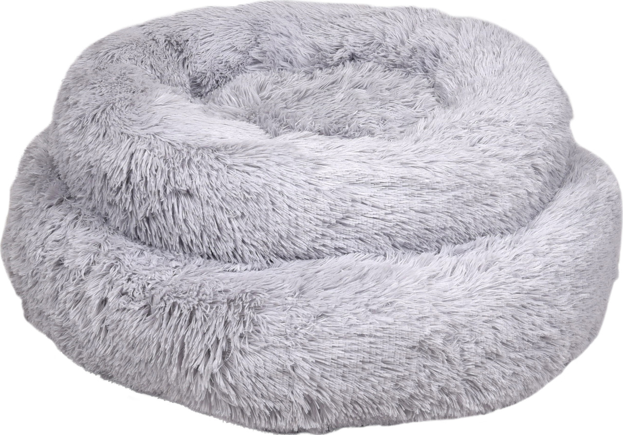 Flamingo Pluche Mand Rond Licht Grijs