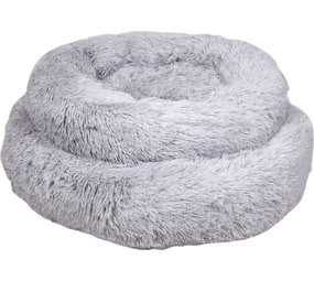 Flamingo Pluche Mand Rond Licht Grijs Flamingo Pluche Mand Rond Licht Grijs