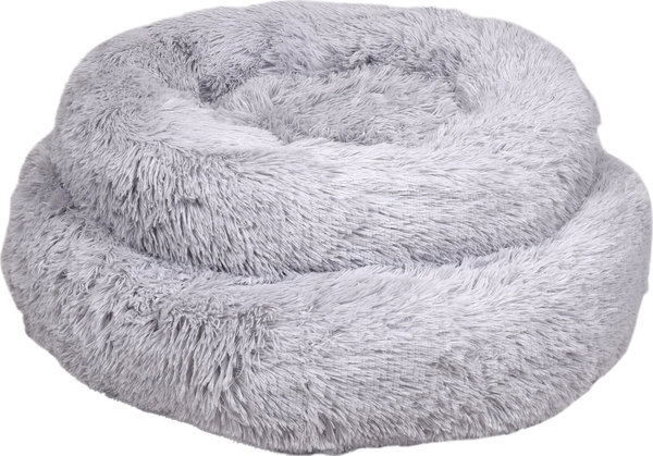 Flamingo Pluche Mand Rond Licht Grijs