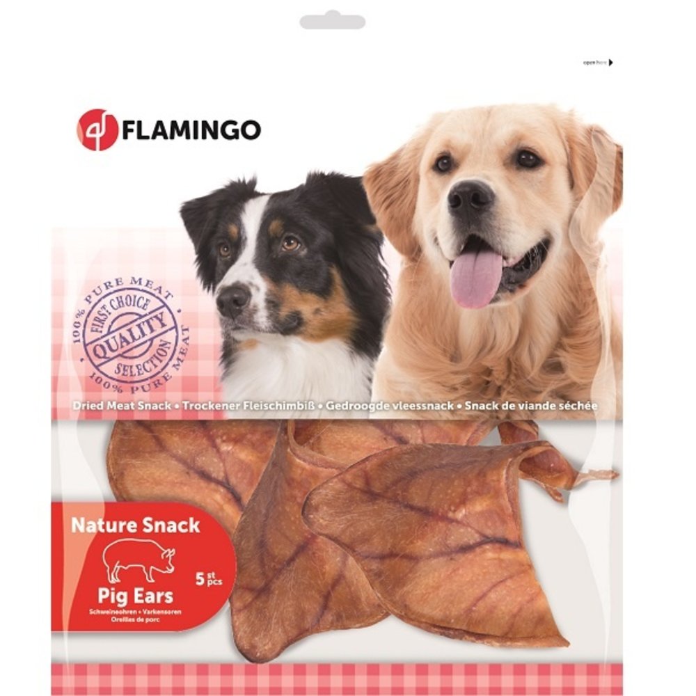 Flamingo Snack Nature Varkensoren 5 stuks