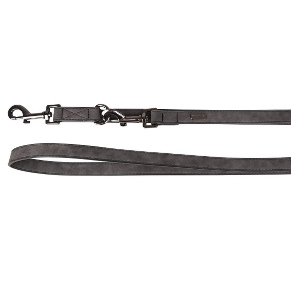 Flamingo Verstelbare Hondenriem Delu Kunstleder Zwart