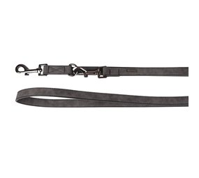 Flamingo Verstelbare Hondenriem Delu Kunstleder Zwart