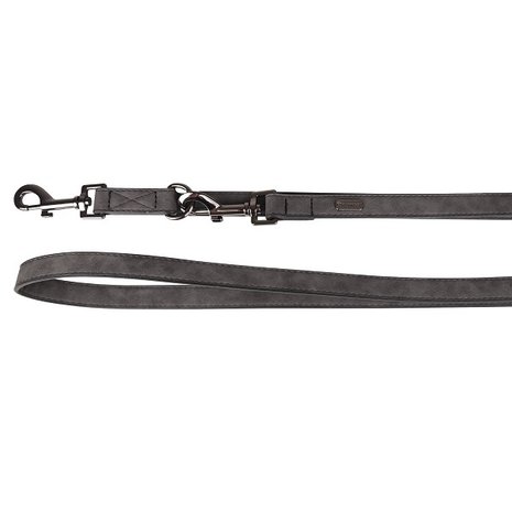 Flamingo Verstelbare Hondenriem Delu Kunstleder Zwart