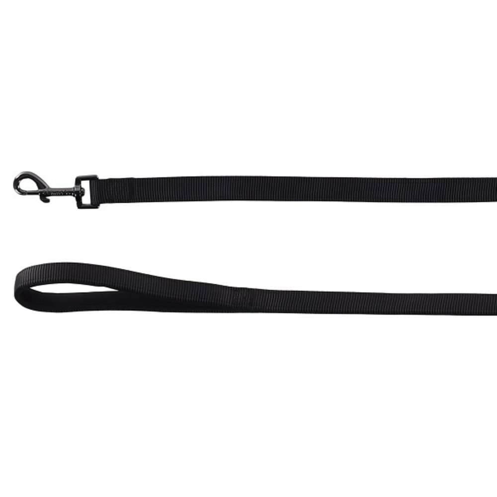 Flamingo Looplijn Muni Neopreen Handvat 130 cm zwart