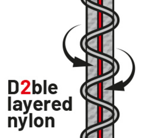 Flamingo Looplijn Muni Neopreen Handvat 200 cm zwart