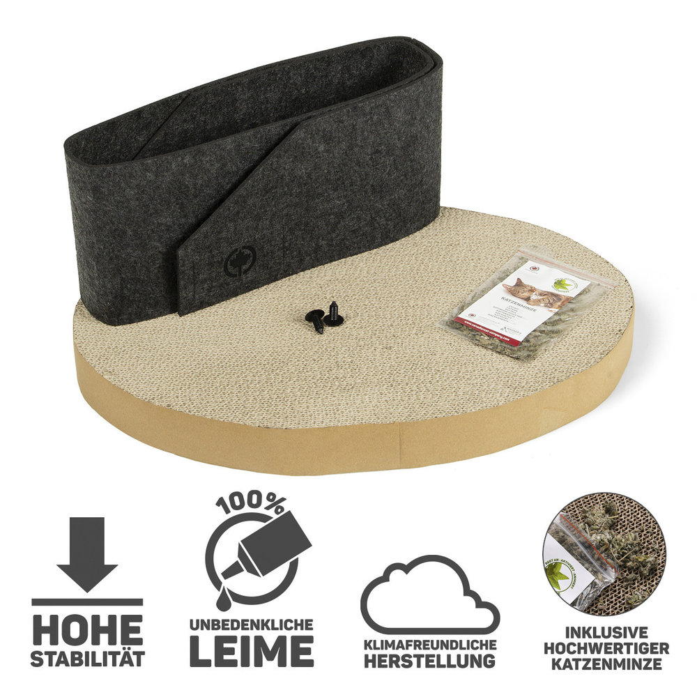 CanadianCat Company Kattenmand Owen met Krabkarton antraciet CanadianCat Company Kattenmand Owen met Krabkarton antraciet