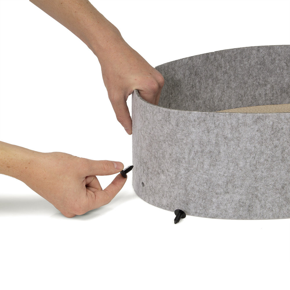 CanadianCat Company Kattenmand Owen met Krabkarton grijs