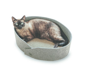 CanadianCat Company Kattenmand Owen met Krabkarton grijs CanadianCat Company Kattenmand Owen met Krabkarton grijs