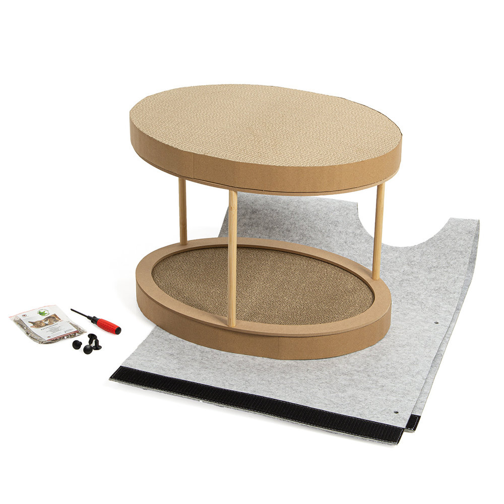 CanadianCat Company Kattenmand Owen Tower met Krabkarton grijs CanadianCat Company Kattenmand Owen Tower met Krabkarton grijs