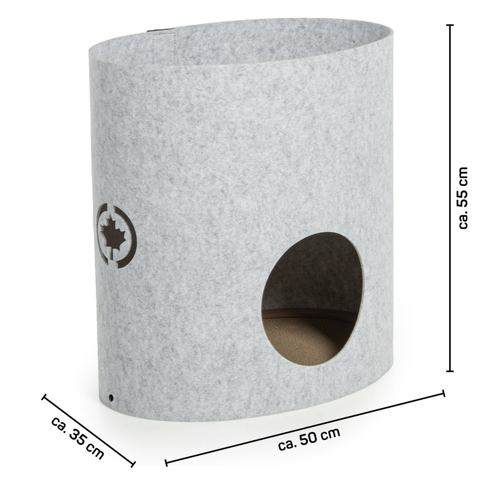 CanadianCat Company Kattenmand Owen Tower met Krabkarton grijs CanadianCat Company Kattenmand Owen Tower met Krabkarton grijs