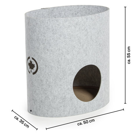 CanadianCat Company Kattenmand Owen Tower met Krabkarton grijs CanadianCat Company Kattenmand Owen Tower met Krabkarton grijs