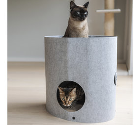 CanadianCat Company Kattenmand Owen Tower met Krabkarton grijs CanadianCat Company Kattenmand Owen Tower met Krabkarton grijs
