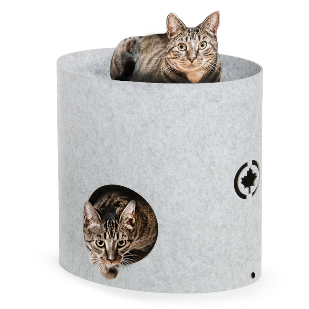 CanadianCat Company Kattenmand Owen Tower met Krabkarton grijs CanadianCat Company Kattenmand Owen Tower met Krabkarton grijs