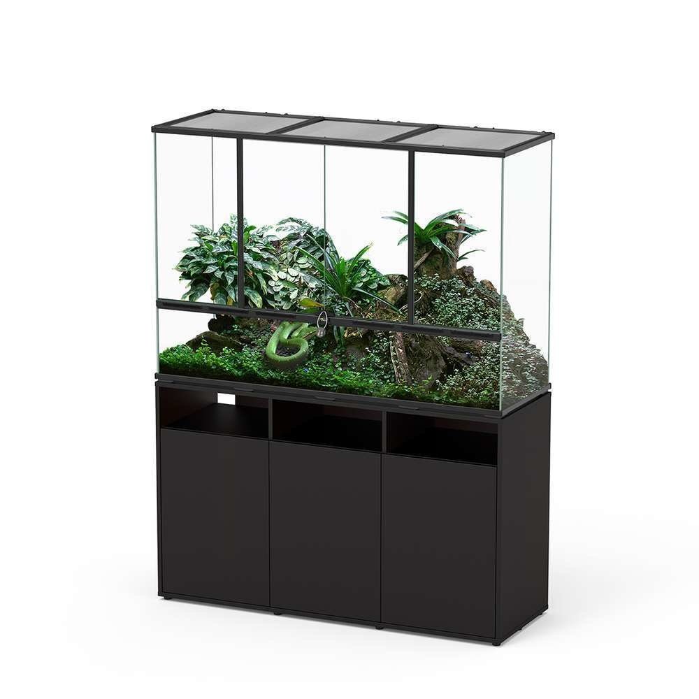 Aquatlantis Terrarium/Paludarium zwart 132 x 45 x 90 cm