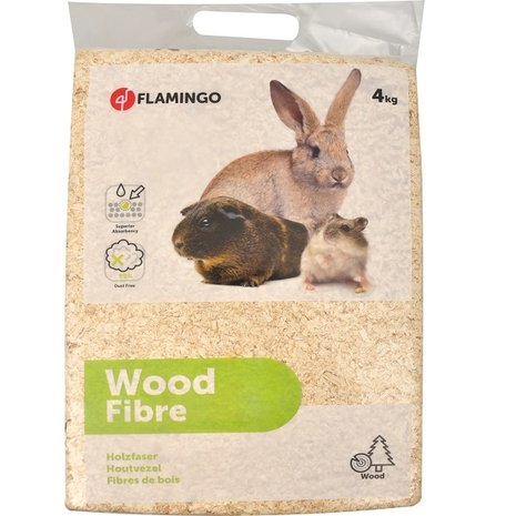 Flamingo Houtvezel Naturel 4 KG
