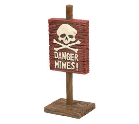 Aqua Della Waarschuwings Bord Mines Aquarium Decoratie