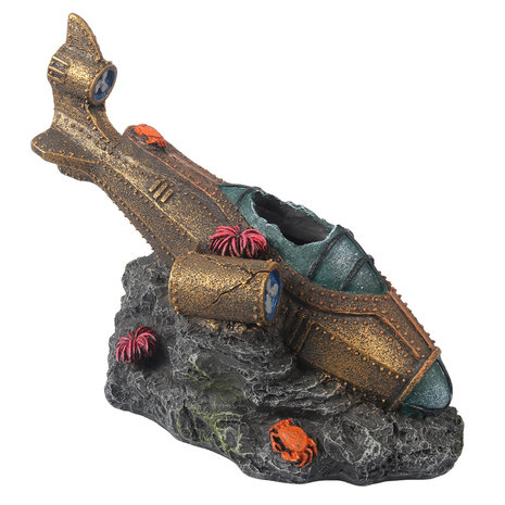 Aqua Della Steampunk Gezonken Onderzeeër Aquarium Decoratie