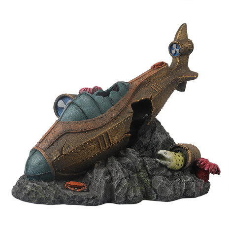 Aqua Della Steampunk Gezonken Onderzeeër Aquarium Decoratie