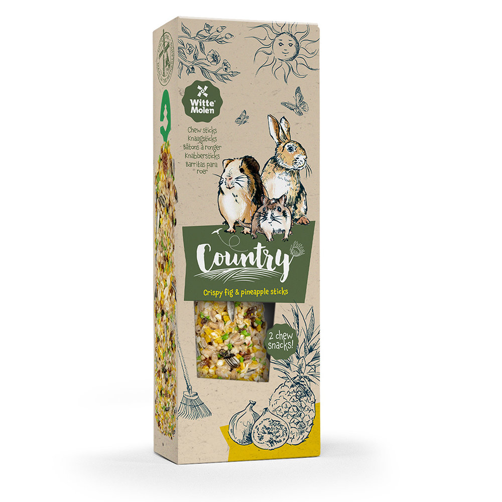 Witte Molen Country Knaagsticks Vijg & Ananas Witte Molen Country Knaagsticks Vijg & Ananas