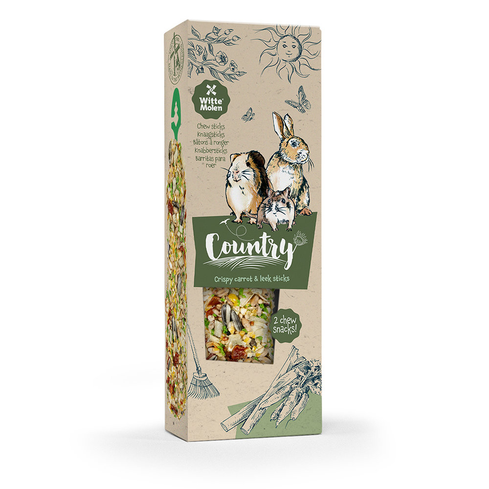 Witte Molen Country Knaagsticks Wortel & Prei Witte Molen Country Knaagsticks Wortel & Prei