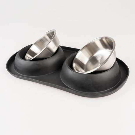 Duvo+ Dinnerset Anti-mors Rubber zwart